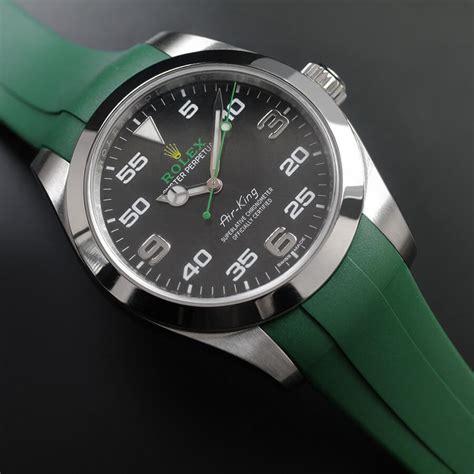 rubber strap for rolex air king|Rolex Air-King bracelet.